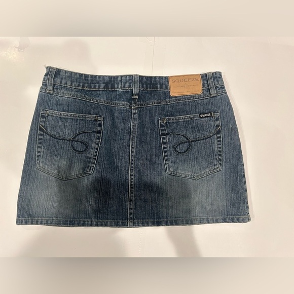 Vintage Y2K Squeeze Jeans Denim Mini Skirt Juniors 11 - Picture 2 of 8